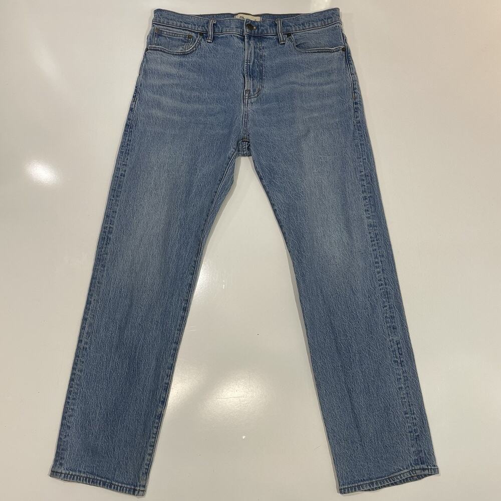 Madewell The 1991 Straight Jeans - Light Blue Wash Denim Size 33 30 EUC